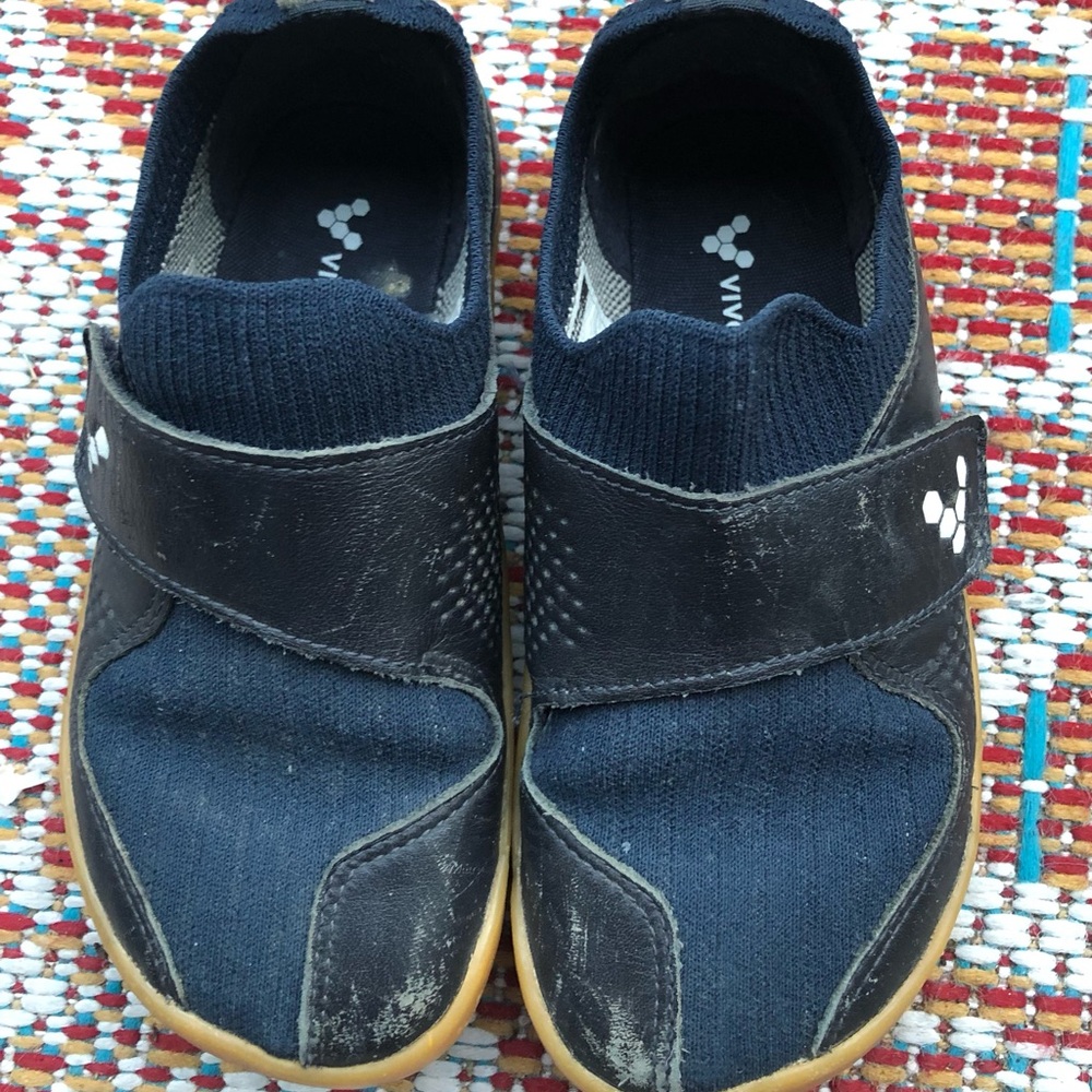 Vivo barefoot Navy Knit toddler shoes